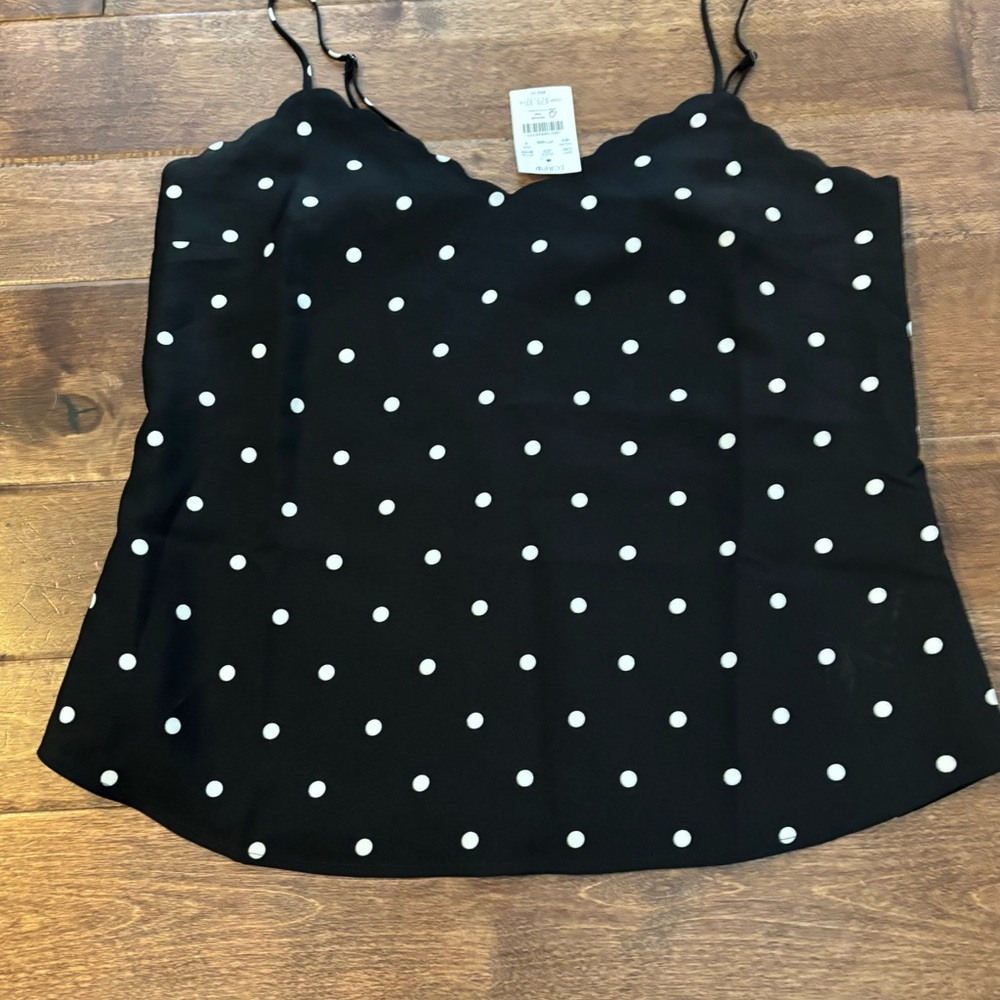 Polka Dot Black and White Women's Top NWT